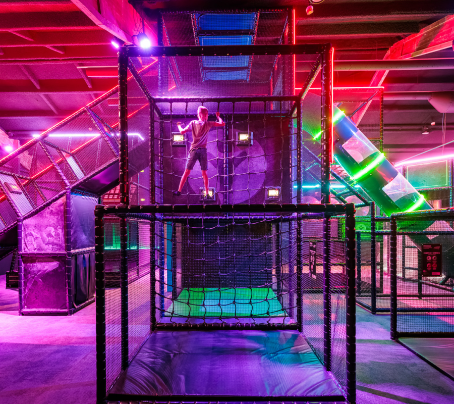 Hit-It-Arena waar je interactief kan spelen en punten kan scoren