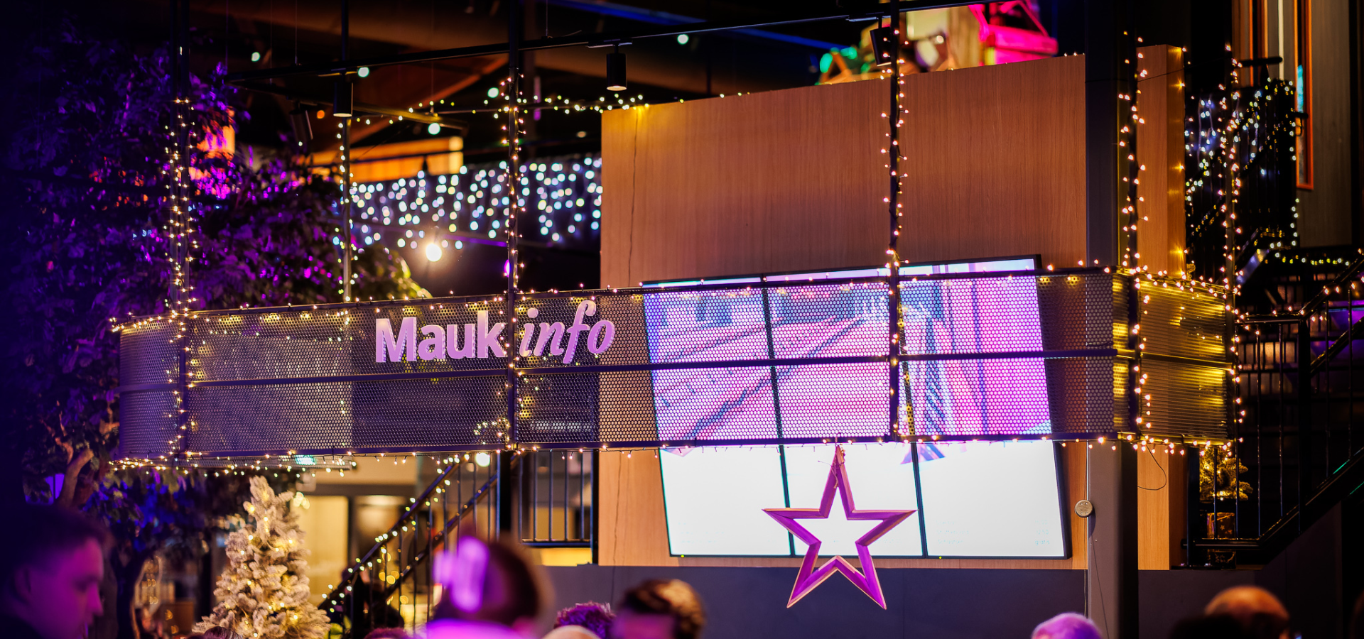 Een kerstborrel event in een versierde locatie Mauk